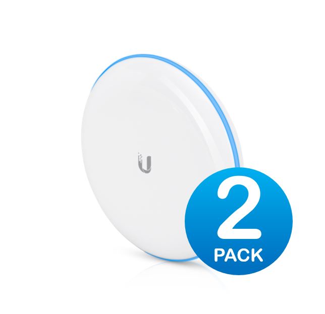 Ubiquiti UniFi Building-to-Building Bridge - 60GHz 1.7Gbps Link - Complete PtP Link, Built-in LED alignment indicators, Sold as 2 Pack, UBB