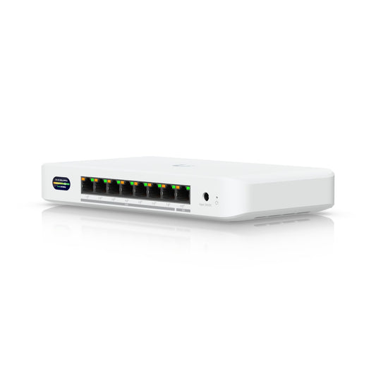 Ubiquiti Device Bridge Switch, Compact PoE+ Switch* (1) 10 GbE Port, (7) 2.5 GbE Ports, 6 GHz, WiFi 7 Integration, Seamless, High-Capacity,UniFi WiFi., UDB-Switch