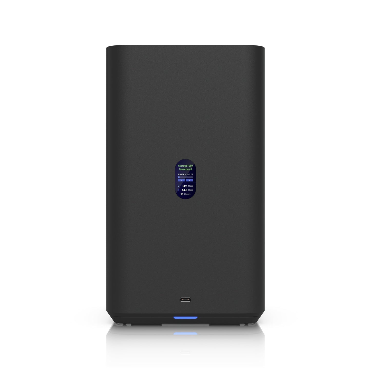 Ubiquiti UNAS 2, Black, UniFi Network Attached Storage (2)3.5' HDD Bays, 2.5 GbE Networking, USB-C Connectivity, PoE++ Adapter, All In Compact Foot., UNAS-2-B