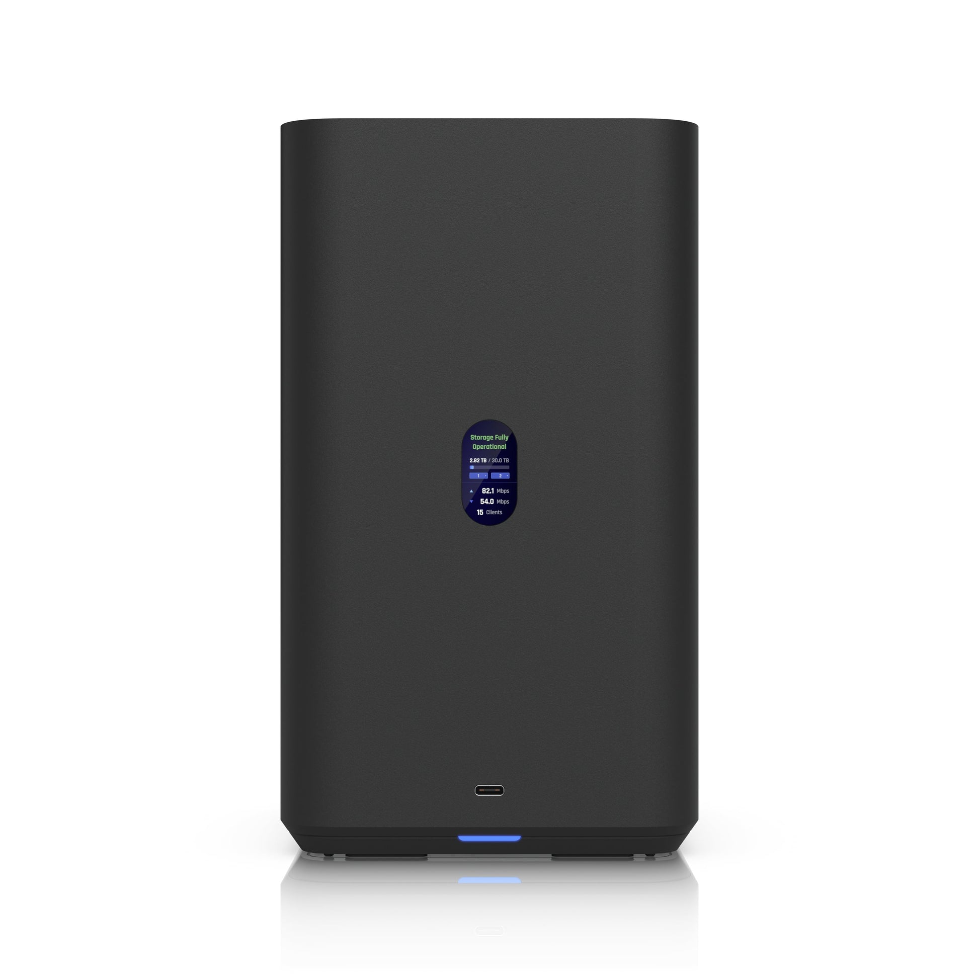 Ubiquiti UNAS 2, Black, UniFi Network Attached Storage (2)3.5' HDD Bays, 2.5 GbE Networking, USB-C Connectivity, PoE++ Adapter, All In Compact Foot., UNAS-2-B