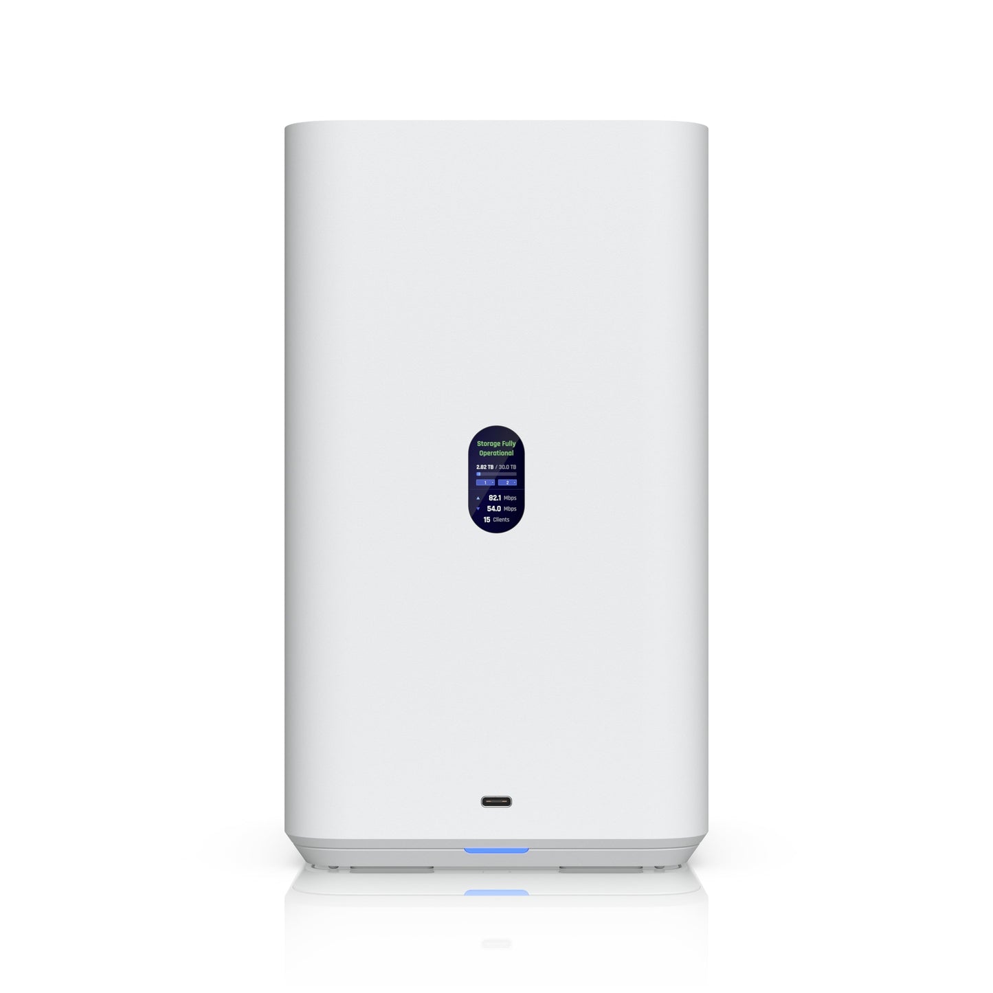 Ubiquiti UNAS 2, White, UniFi Network Attached Storage (2) 3.5' HDD Bays, 2.5 GbE Networking, USB-C Connectivity, Included PoE++ Adapter, Compact Foot, UNAS-2-W