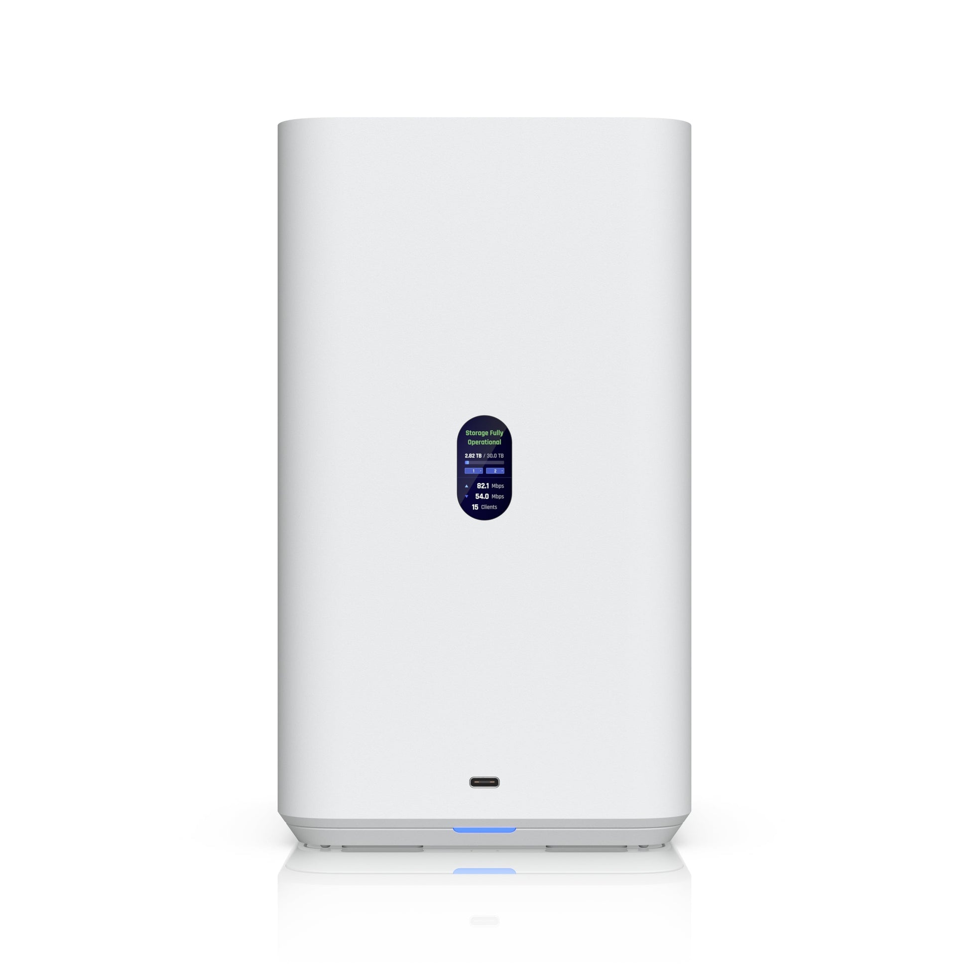 Ubiquiti UNAS 2, White, UniFi Network Attached Storage (2) 3.5' HDD Bays, 2.5 GbE Networking, USB-C Connectivity, Included PoE++ Adapter, Compact Foot, UNAS-2-W