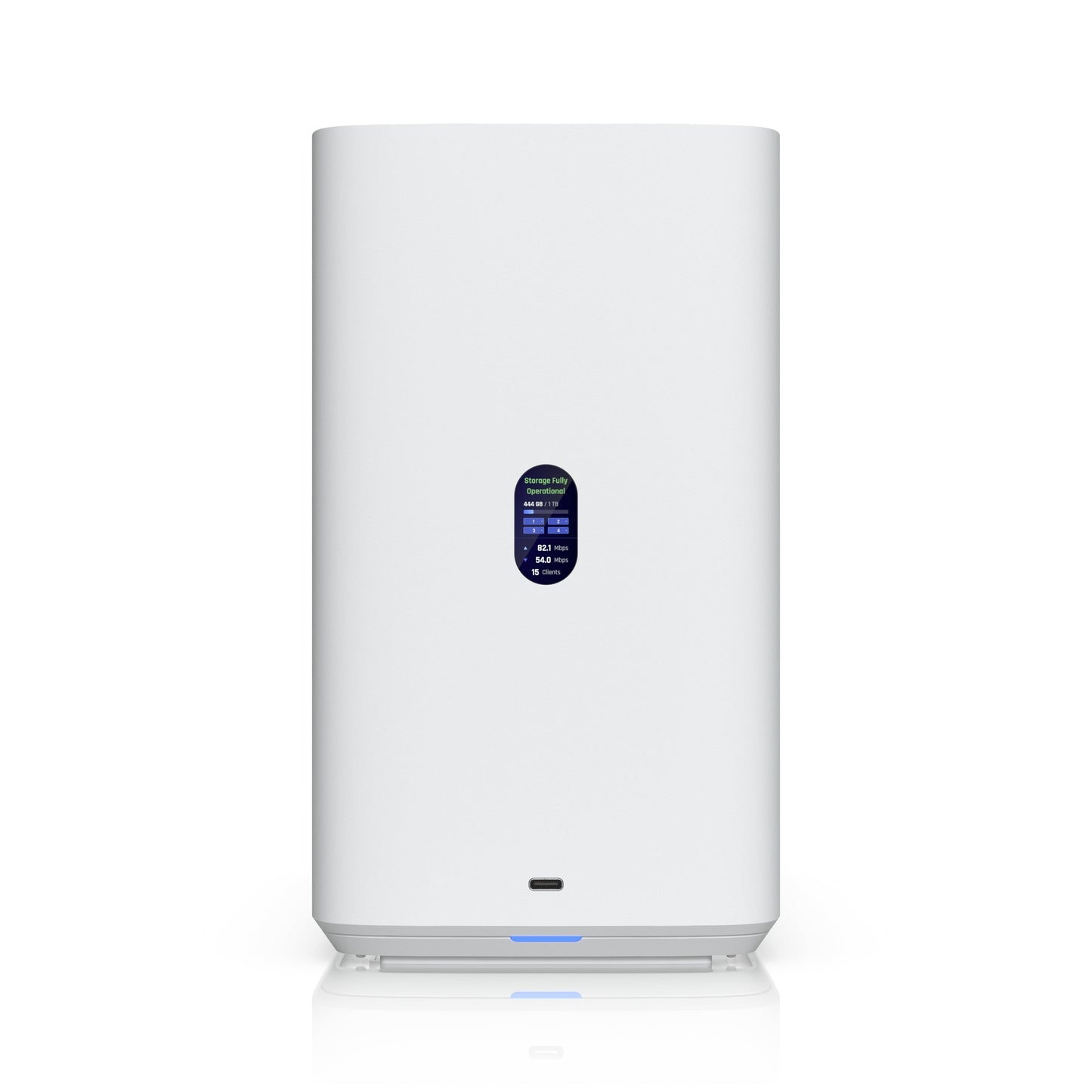 Ubiquiti UNAS 4, White, UniFi Network Storage (4)2.5/3.5' HDD Bays,(2)M.2 NVMe SSD Cach Slot,2.5 GbE, USB-C Connect, PoE+++ Adapter, Compact Footprint, UNAS-4-W