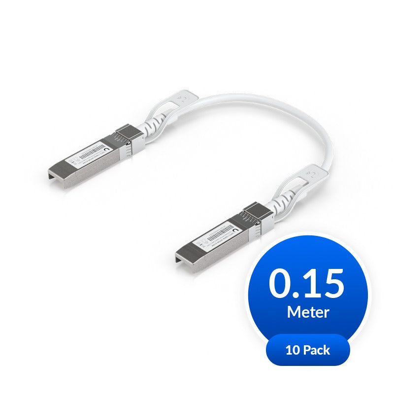 Ubiquiti Uplink Cable, Direct Attach Cable,10 Pack, Auto Link Optimization, Seamless 1G SFP, 10G SFP+, 25G SFP28 Interconnects Between UniFi Devices., UACC-Uplink-SFP28-0.15M-10