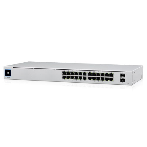 Ubiquiti UniFi 24 Port Managed Gigabit Switch, 16x PoE+ Ports, 8x Gigabit Ethernet Ports, 2xSFP - 95W - Touch Display - Fanless - GEN2,, USW-24-POE