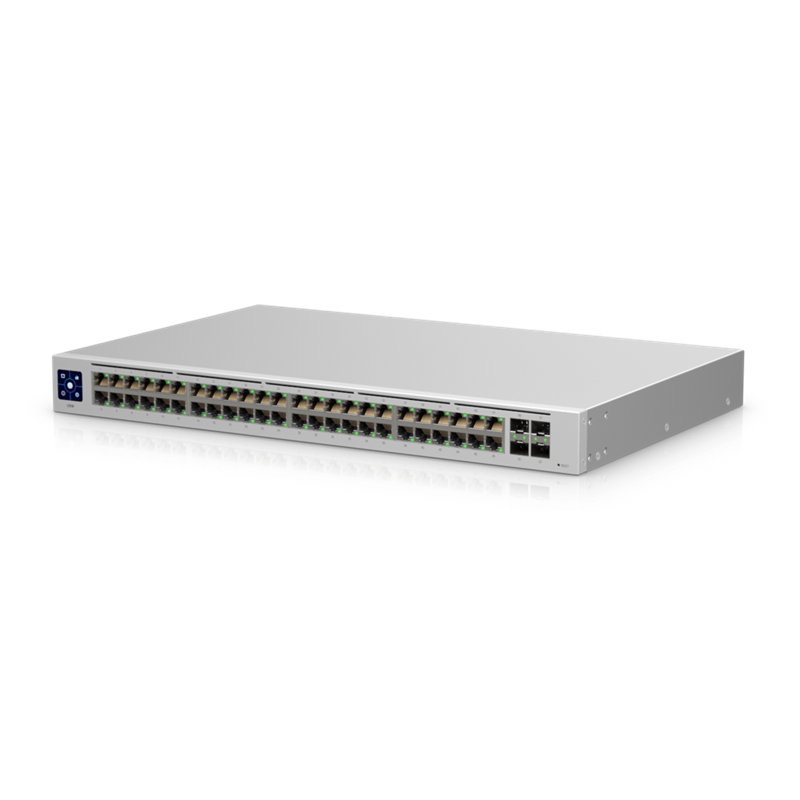 Ubiquiti UniFi USW-48, 48-port Managed Gigabit Layer2 Switch - 48x Gigabit Ethernet Ports 4x SFP Port Touch Display