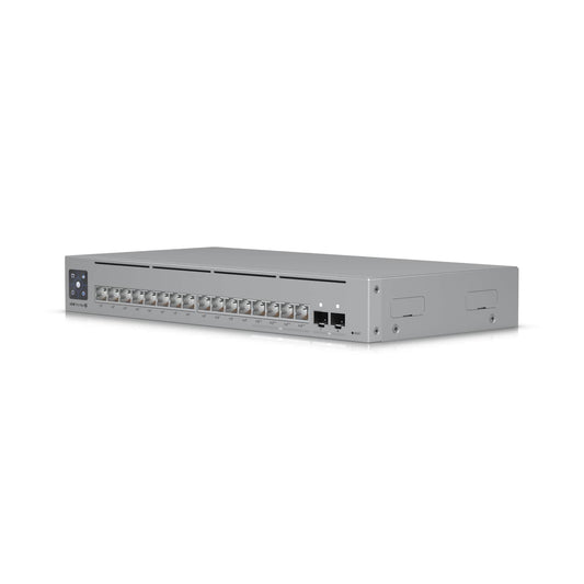 Ubiquiti UniFi Network,Pro Max 16 PoE Switch,16-port, Layer 3 Etherlighting, 2.5 GbE, PoE++ Output, Versatile Mounting Option,180W PoE,, USW-Pro-Max-16-PoE