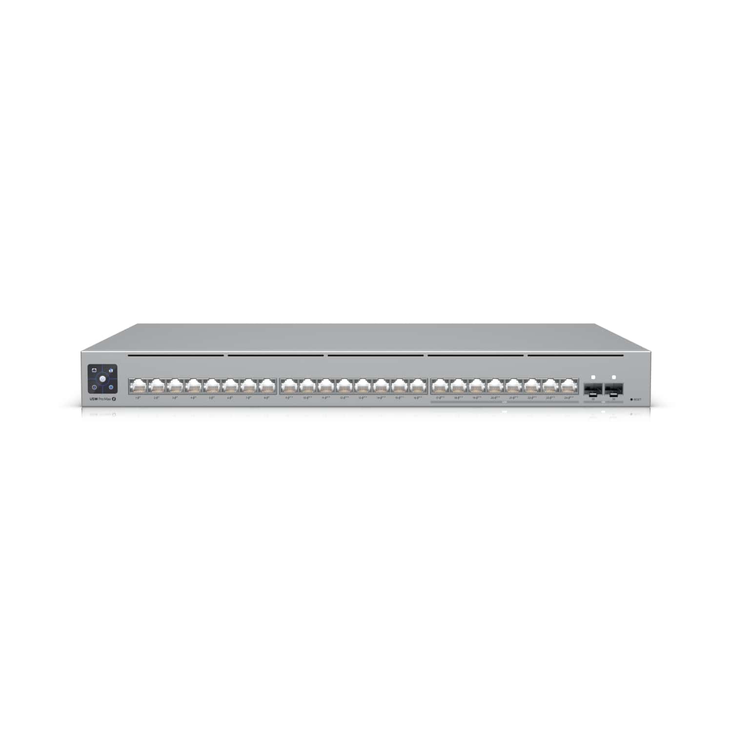 Ubiquiti UniFi Network, 24-Port, POE 400W, (8) 2.5GbEPoE++, (16) GbE Ports - (8) PoE+, (8) PoE++, (2)10G SFP+, Layer3, Rack Mount,, USW-Pro-Max-24-PoE