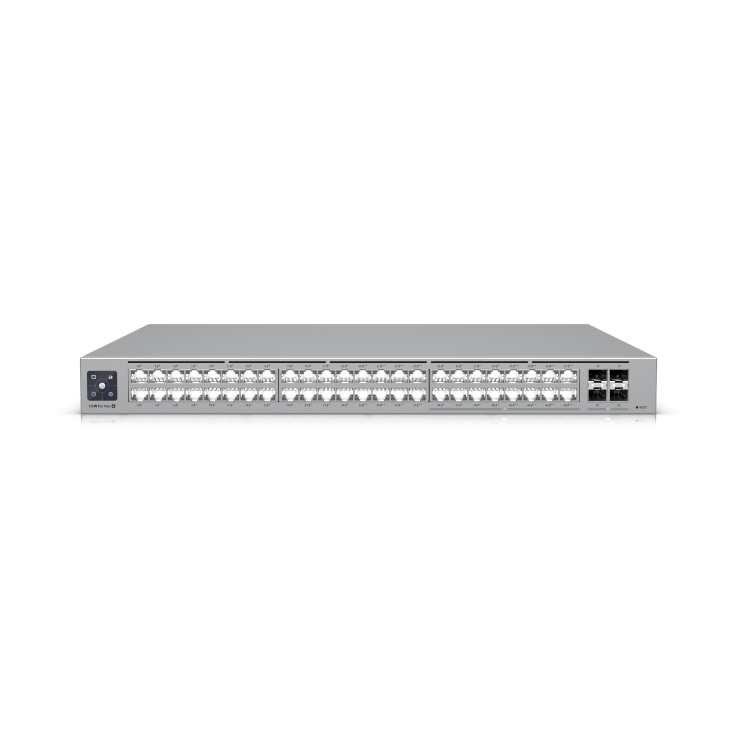 Ubiquiti UniFi Network, Switch, 48-Port, POE 720W, (16) 2.5 GbE ports, 8 PoE+, 8 PoE++, (4) 10G SFP+ Ports, Layer3, Rack Mount,, USW-Pro-Max-48-PoE