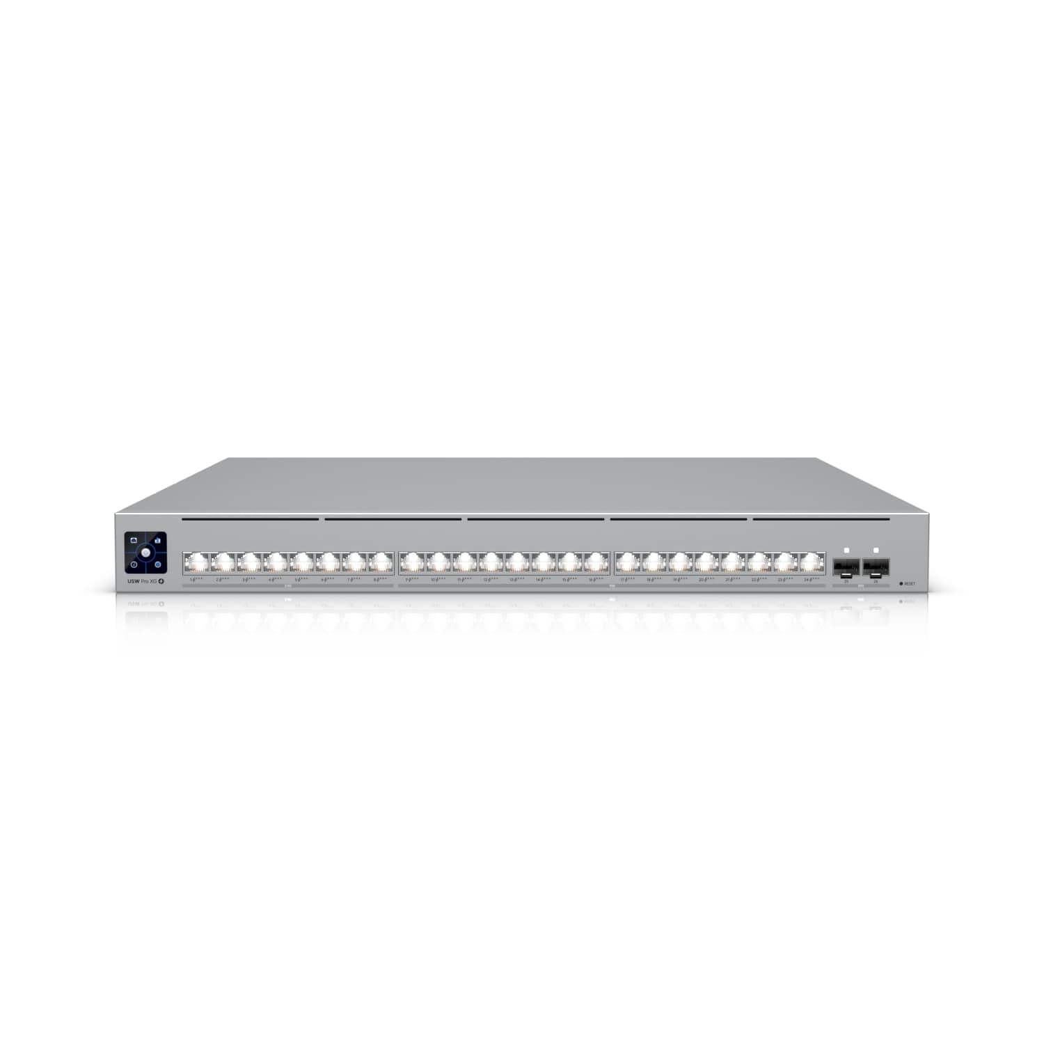 Ubiquiti Pro XG 24 PoE, Professional-grade, 24-port Layer 3 Etherlighting, PoE+++ Switch,(16) 10 GbE, (8) 2.5 GbE, (2) 25G SFP28 Port, USW-Pro-XG-24-PoE