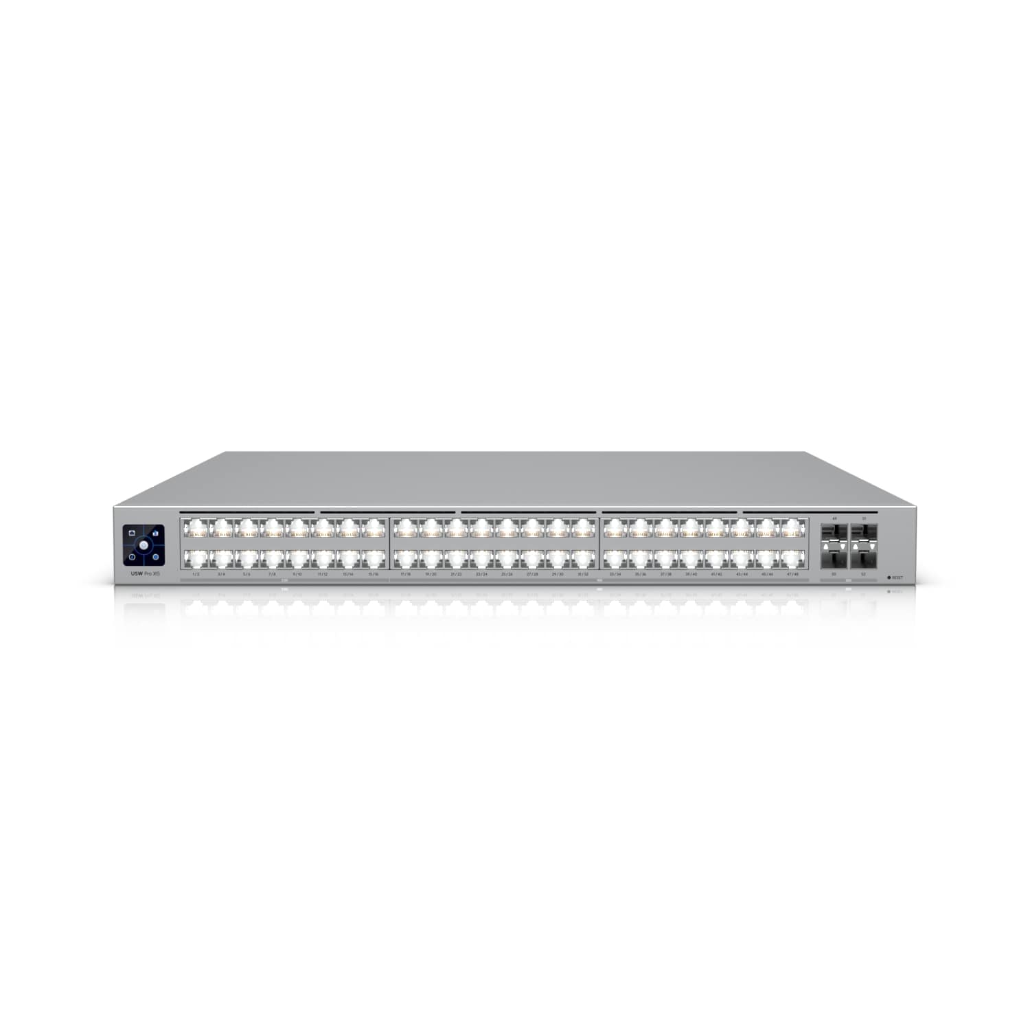 Ubiquiti Pro XG 48, Professional-grade, 48-port Layer 3 Etherlighting Switch, (32) 10 GbE, (16) 2.5 GbE, (4) 25G SFP28 Ports, DC Power Backup Ready, USW-Pro-XG-48