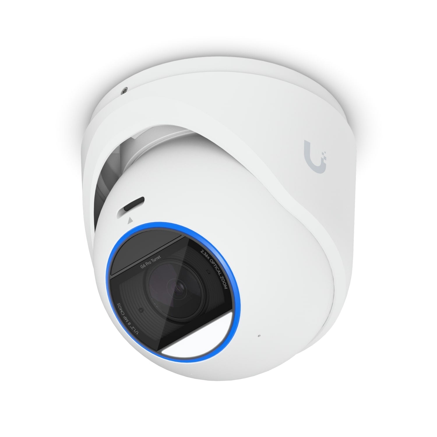 Ubiquiti G6 Pro Turret, White, All-Weather Tamper-Resistant 4K PoE+Cam, AI Engine, 2.36x Optic Zoom,1/1.2'CMOS, Light Clarity,L-Range IR Night Vision, UVC-G6-Pro-Turret-W