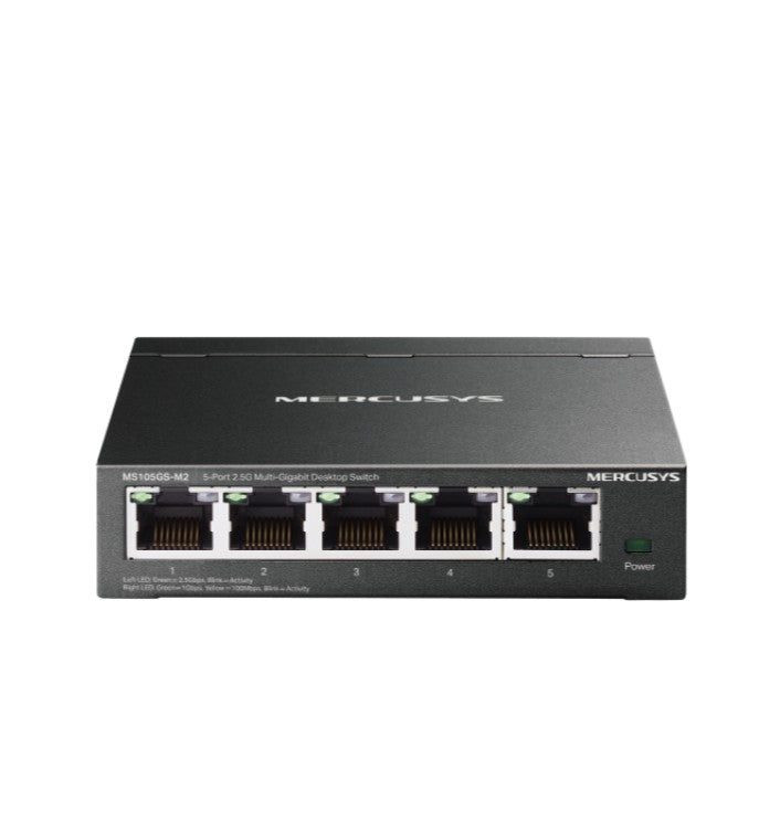 TP-LINK Mercusys MS105GS-M2 5-port 2.5G Multi-Gigabit Desktop Switch, 5x 2.5G RJ45 Ports