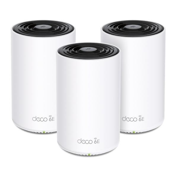 TP-Link Deco XE75 AXE5400 Tri-Band Mesh Wi-Fi 6E System(3-pack) 574 Mbps at 2.4 GHz + 2402 Mbps at 5 GHz + 2402 Mbps at 6 GHz, Deco XE75(3-pack)