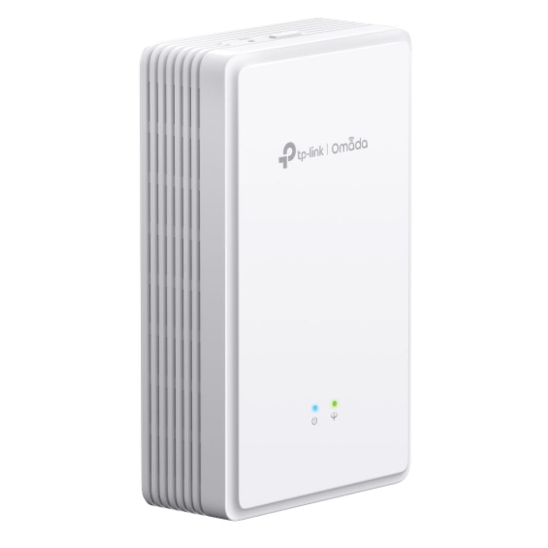 TP-Link EAP615GP-Wall Omada AX1800 Wi-Fi 6 Wall Plate GPON Access Point, 574Mbps at 2.4 GHz + 1201 Mbps at 5 GHz, AC Power, 4xInternal Antennas, MU-M