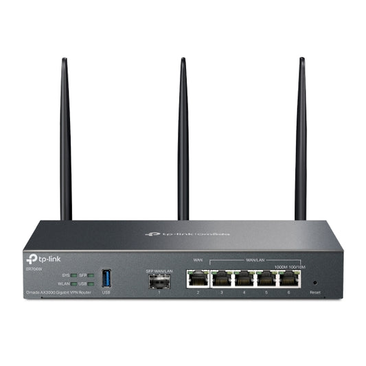 TP-Link ER706W Omada AX3000 Gigabit VPN Router, 6 Gigabit Ports (5 RJ45+1 SFP), Omada Mesh, IPSec, SSL, Wireguard, PPTP, L2TP VPN