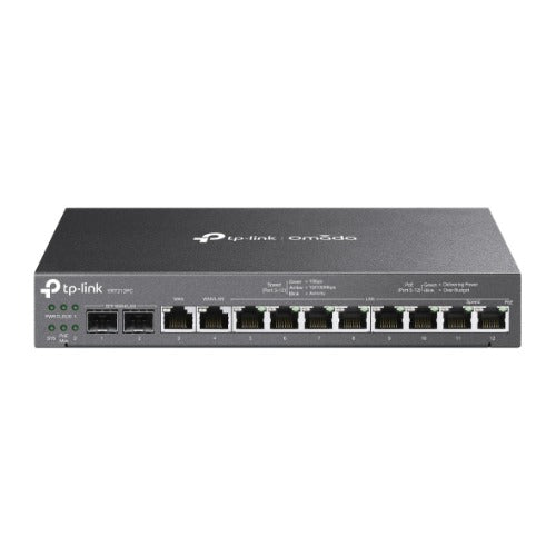 TP-Link ER7212PC Omada 3-in-1 Gigabit VPN Router Integrates Router, POE+ Output & Omada Mgt. Control up to 10 EAPs. VPN, 4 WAN Ports, 110W Budget