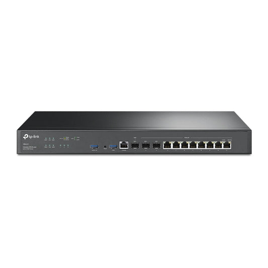 TP-Link ER8411 Omada VPN Router with 10G Ports , 1x 10G SFP+ WAN Port, 1x 10G SFP+ WAN/LAN Port,1x Gigabit SFP WAN/LAN Port, 8x Gigabit RJ45 WAN/LAN P