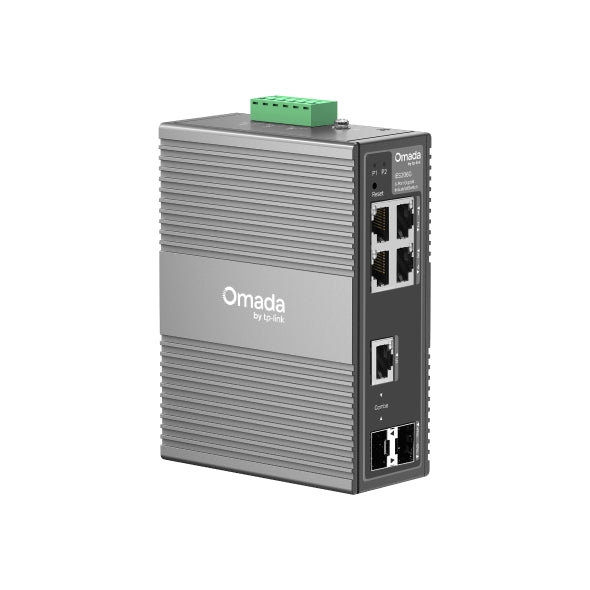 TP-Link IES206G Omada 6-Port Gigabit Industrial Easy Managed Switch , 1x GE SFP/RJ45, 1x GE SFP, 4x GE RJ45