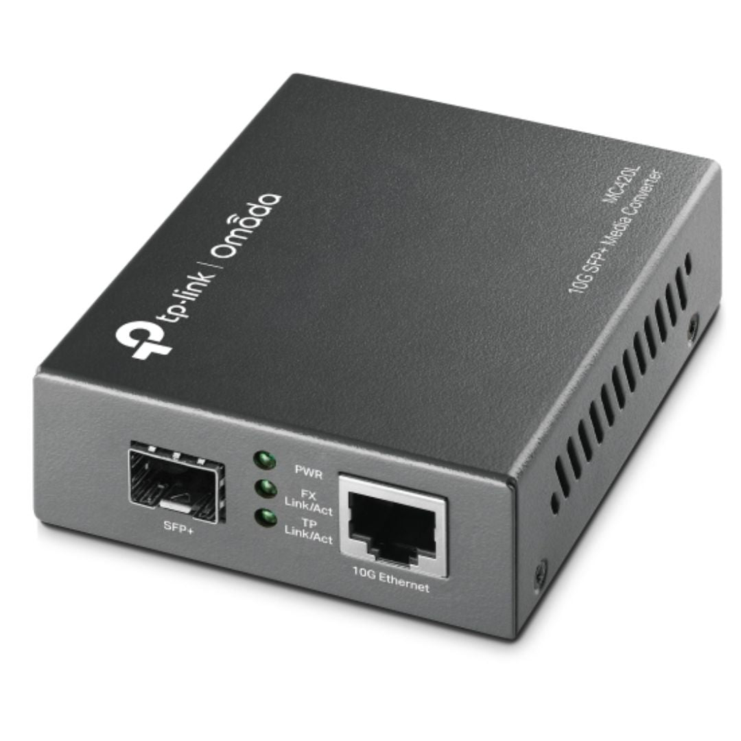 TP-Link MC420L Omada 10G Multi-Gigabit SFP Media Converter, 1x 1G/2.5G/5G/10Gbps Auto-Negotiation RJ45 ports supporting Auto-MDI/MDIX
