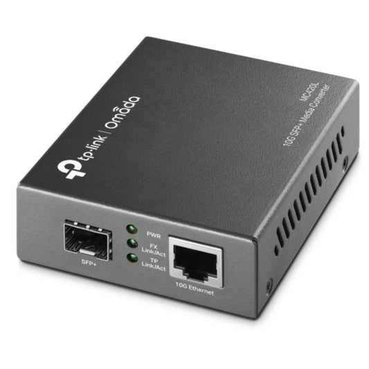 TP-Link MC420L Omada 10G Multi-Gigabit SFP Media Converter, 1x 1G/2.5G/5G/10Gbps Auto-Negotiation RJ45 ports supporting Auto-MDI/MDIX