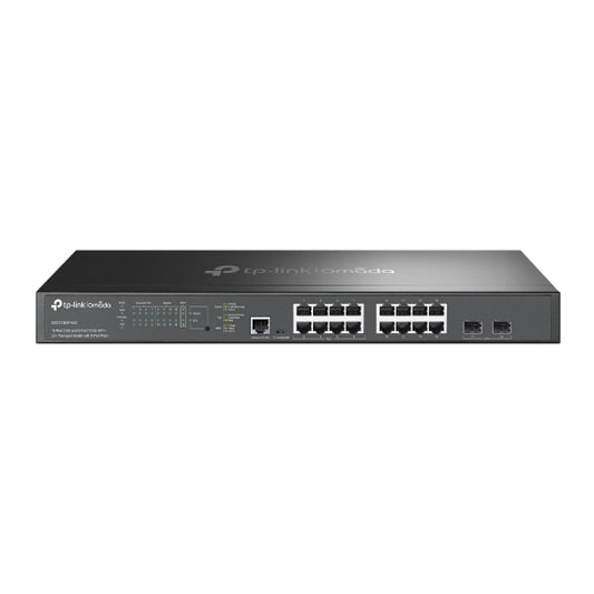 TP-Link SG3218XP-M2, Omada 16-Port 2.5G and 2-Port 10GE SFP+ L2+ Managed Switch with 8-Port PoE+, Integration with Omada SDN Controller,Static Routin