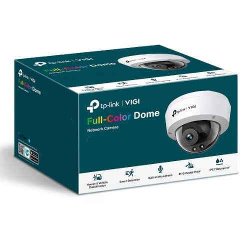 TP-Link VIGI 4MP C240(4mm) Full-Color Dome Network Camera, 4mm Lens, Smart Detection, 3YW, VIGI C240(4mm)