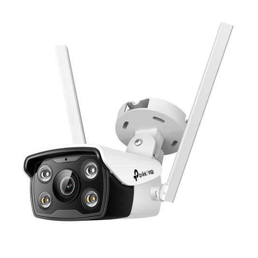 TP-Link VIGI 4MP C340-W(4mm) Outdoor Full-Colour Wi-Fi Bullet Network Camera, 4mm Lens, Smart Detection, 3YW, VIGI C340-W(4mm)