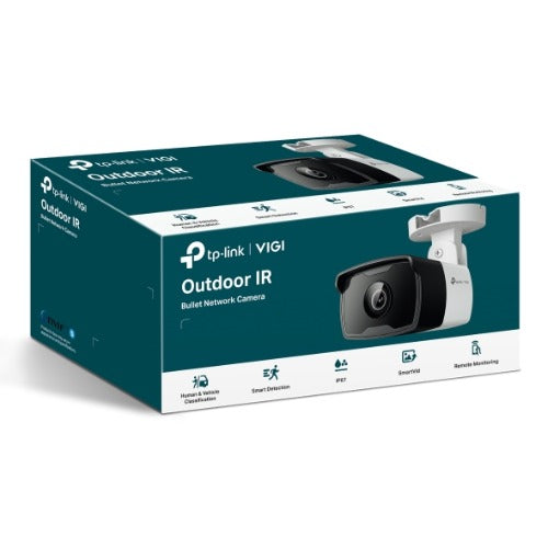TP-Link VIGI 4MP C340I(4mm) Outdoor IR Bullet Network Camera, 4mm Lens, Smart Detection, 3YW, VIGI C340I(4mm)