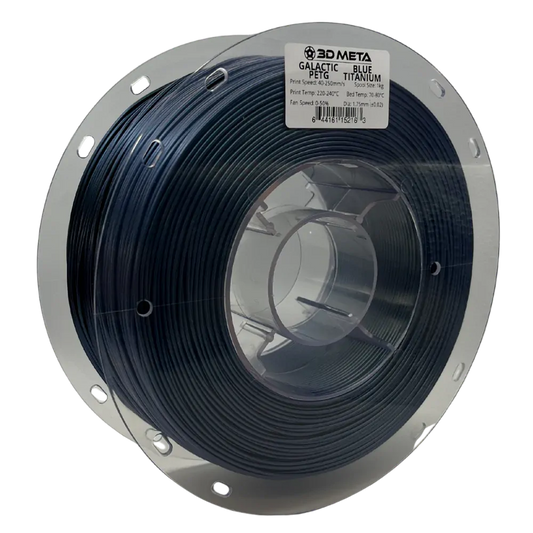 3D Meta Galactic PETG Blue Titanium 1KG Spool PETG-GAL-BLUETITANIUM