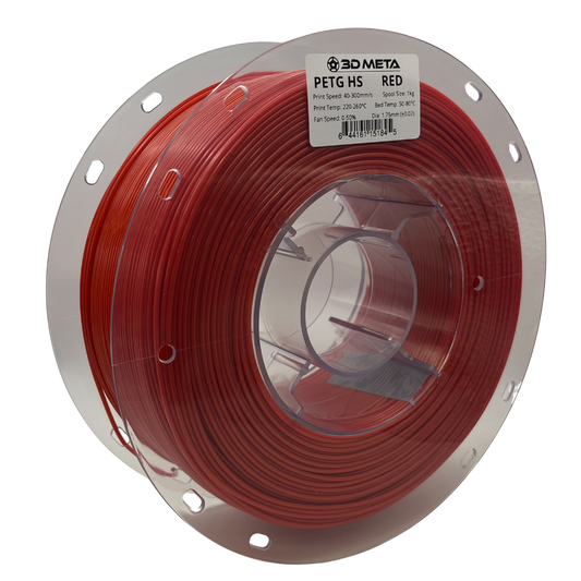 3D Meta PETG HS Red 1KG Spool PETGHS-RED