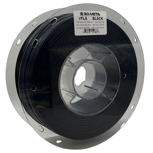 3D Meta Recycled PLA Black 1KG Spool PLA-RECYCLED-BLACK