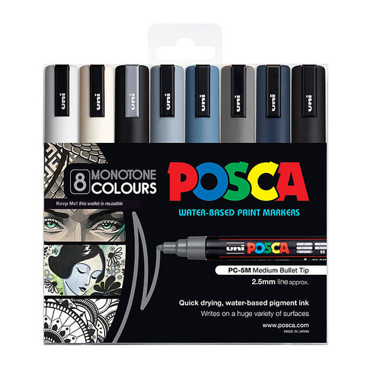 Posca PC-5M Med Blt Mono Pk8