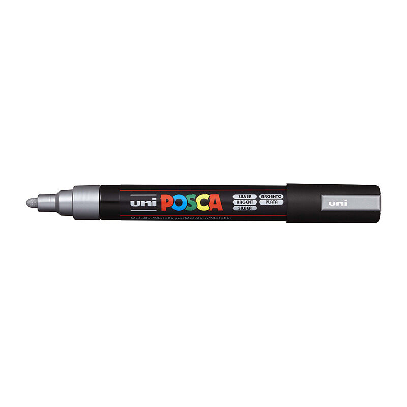 Posca PC-5M Med Blt Paint Slvr