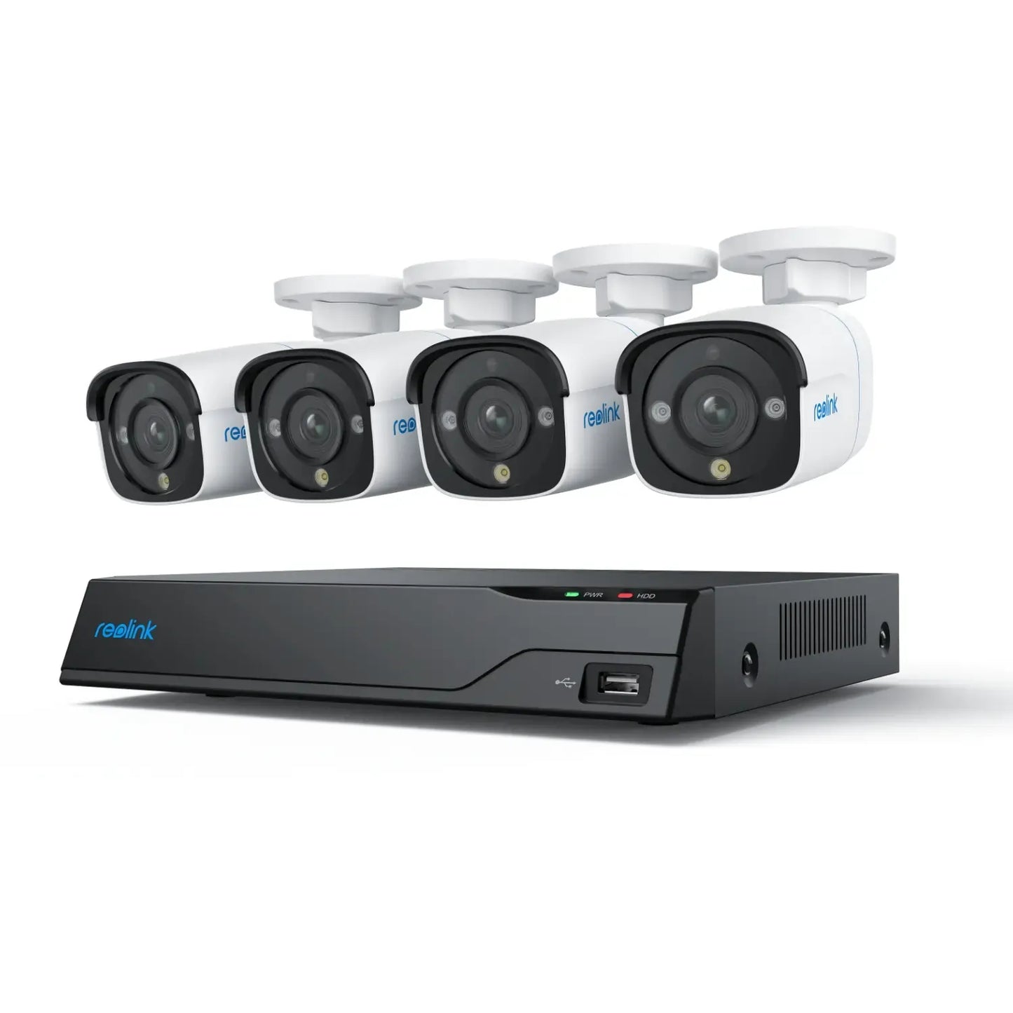 Reolink NVS8-8MB4 4K PoE Security Kit with 4 Bullet Cameras & 8-Channel NVR PS4KB01-8