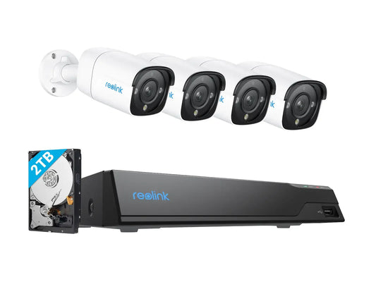 Reolink NVS8-12MB4 12MP PoE Security Kit with 4 Bullet Cameras & 8-Channel NVR PS6KB01-8