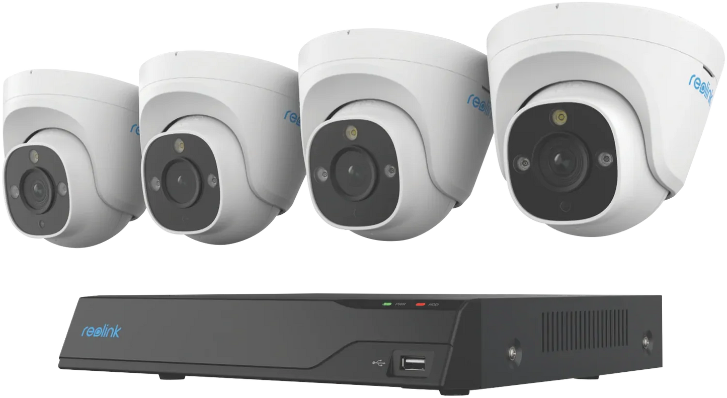 Reolink NVS8-12MD4 12MP PoE Security Kit with 4 Dome Cameras & 8-Channel NVR PS6KD01-8