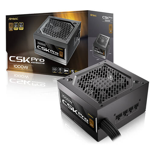 Antec CSK1000 PRO Sem-Modular ATX 3.1, PCI-E 5.1 for 4090, 5090 & 7900, 9070 High Quality Jap Capacitors, Performance and Reliability, PSU, CSK1000 PRO AU