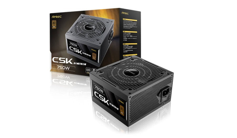 Antec CSK750DC 80+ Bronze, PCIE 5.1, Continuous Power, DC to DC, Flat Cables, 5Yrs Wty. CircuitShield Protections, Thermal,Reliable Value Power Supply, CSK750 DC AU