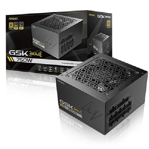 Antec GSK750 V2 80+ Gold Fully Modular, 750W, ATX 3.1, 140x150x86mm, 120mm fan, PCIE 5.1, 12VHPWR, OCP/OVP/UVP/SCP/OPP/OTP, 7Y warranty, GSK750 V2 AU