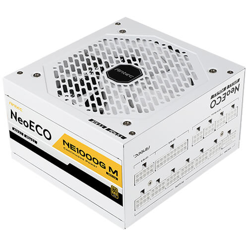 Antec NE 1000w 80+ Gold, Fully-Modular, ATX 3.0, PCIe 5.0, 120mm Silent Fan, Japanese Caps, ATX Power Supply, PSU,10 Years Warranty, NE1000G M WHITE ATX 3.0 AU