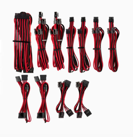 Corsair For Corsair PSU - RED/BLACK Premium Individually Sleeved DC Cable Pro Kit, Type 4 (Generation 4)(LS), CP-8920226