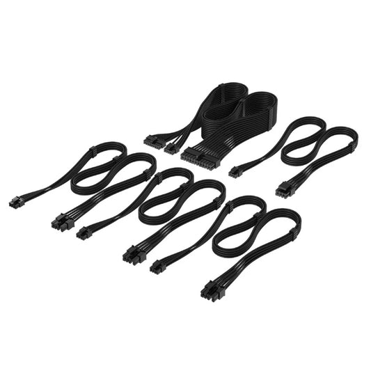 Corsair For Corsair PSU - Elite Premium Individually Sleeved Type-4 PSU Cables Starter Kit - Black, CP-8920373