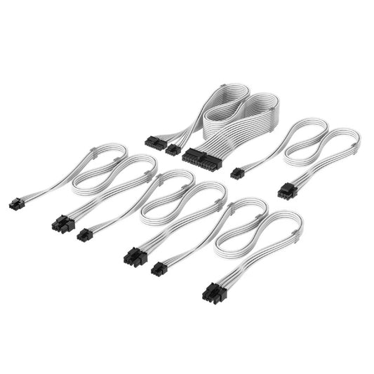 Corsair For Corsair PSU - Elite Premium Individually Sleeved Type-4 PSU Cables Starter Kit - White, CP-8920374
