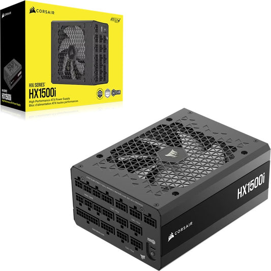 Corsair HX1500i Fully Modular Ultra-Low Noise Platinum ATX 1200 Watt PC Power Supply (AU), ATX12V 3.1, 6x PATA, 2x EPS, 8x SATA, 5x PCIe, Type4 Cable, CP-9020308-AU