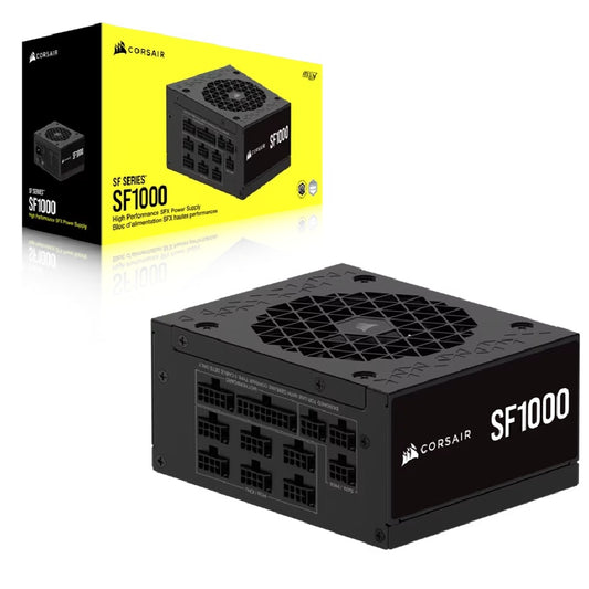Corsair SF Series SF1000 Fully Modular 80 PLUS Platinum SFX Power Supply (AU) - 1000W, 92mm FDB, 4xPCIe, 8xSATA, 2xEPS, Type 5, 100K hrs, ATX 3.1, CP-9020257-AU