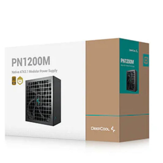 DeepCool PN1200M Gamer Storm 80+ Gold Black Fully Modular Power Supply, 135mm FDB Fan, Japanese Bulk Capacitor, ATX3.1, 12V-2x6 PCIe 5.1 Cable, R-PNC00M-FC0B-JGAU