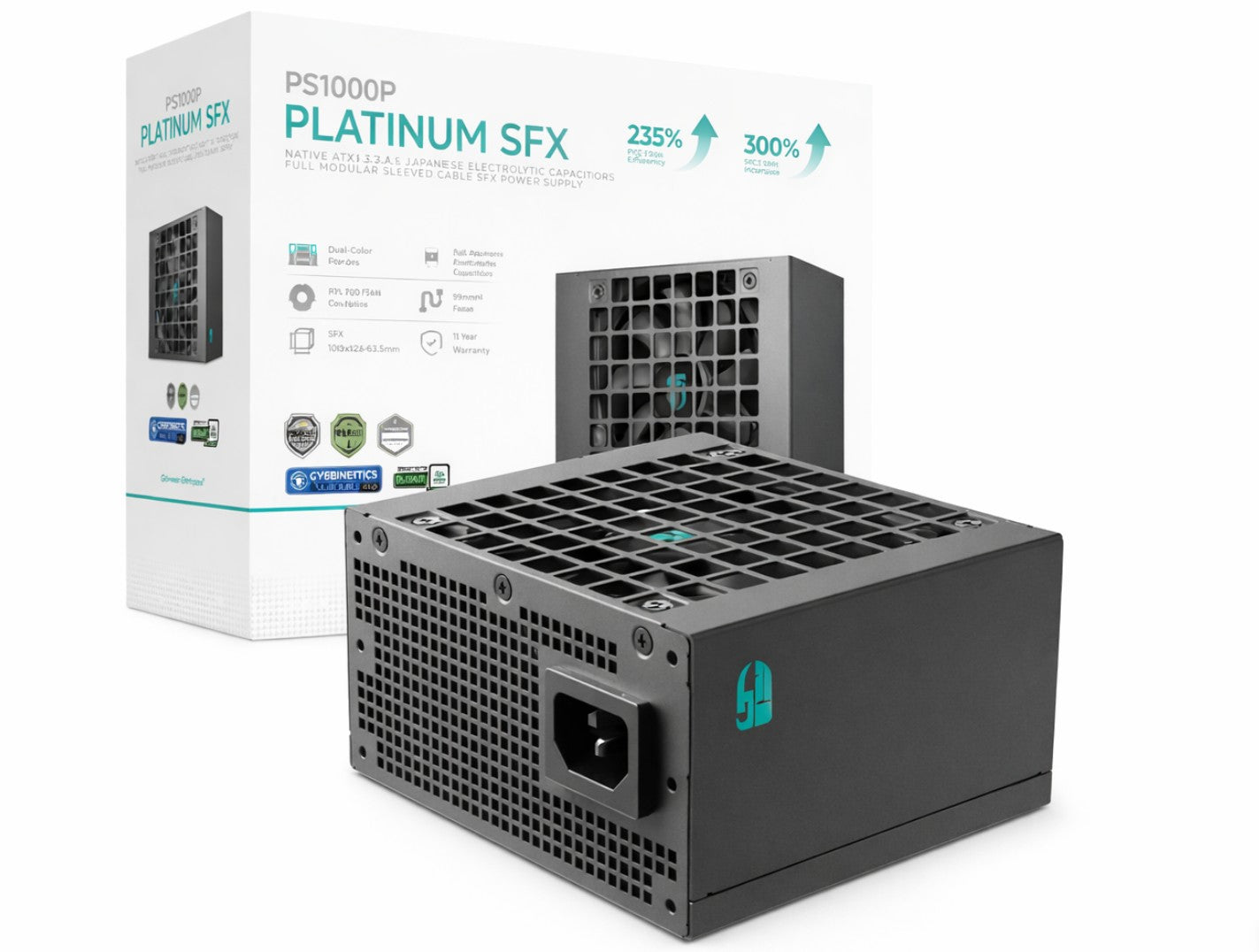 DeepCool PS1000P 1000W Gamer Storm SFX Full Japanese Electroyltic Capacitors Cybenetics Platinum/PPLP 115V Platinum, R-PSA00P-FE0B-JGAU