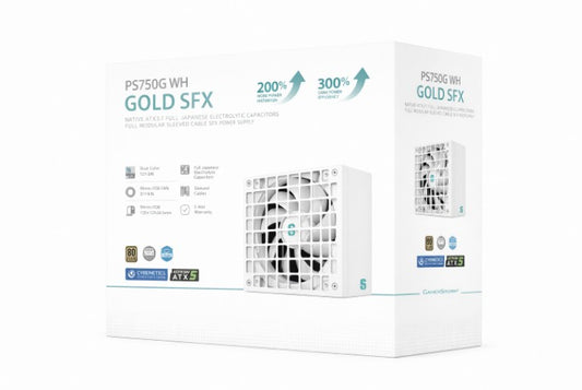 DeepCool PS750G WH 750W Gamer Storm SFX ,Full Japanese Electrolytic Capacitors, Cybenetics Platinum /PPLP Gold, Fluid Dynamic Bearing, R-PS750G-FE0W-JGAU