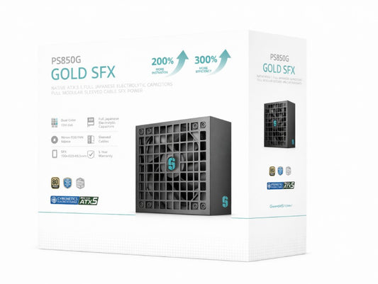 DeepCool PS850G 850W Gamer Storm SFX ,Full Japanese Electrolytic Capacitors, Cybenetics Platinum /PPLP Gold, Fluid Dynamic Bearing, R-PS850G-FE0B-JGAU